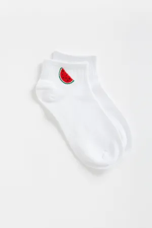 Watermelon Embroidered Socks