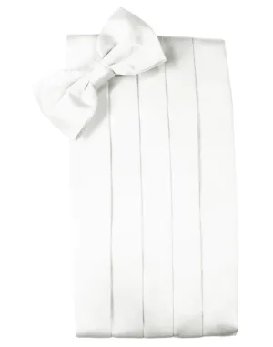 White Luxury Satin Cummerbund